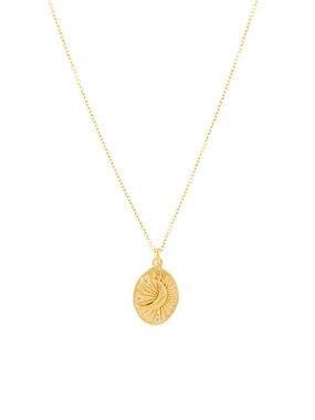 Mejuri Sun & Crescent Pendant Necklace **Discontinued Style**